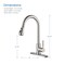 Kibi Single Handle Pull Down Kitchen Faucet With Touch Sensor F102BN-S - alternate 2